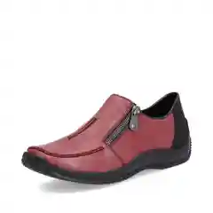 Бордовый мокасины женские Rieker из натуральной кожи