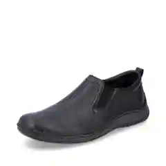 Черный туфли мужские Rieker из натуральной кожи, комфорт