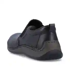 Черный туфли мужские Rieker из натуральной кожи, комфорт