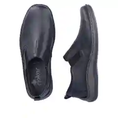 Черный туфли мужские Rieker из натуральной кожи, комфорт