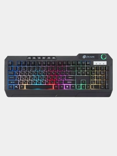 Клавиатура игровая Oklick 715G, USB, с подсветкой