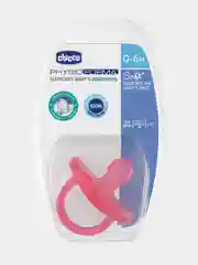 CHICCO Пустышка Physio Soft,1шт.,0-6мес.,силикон,розовая