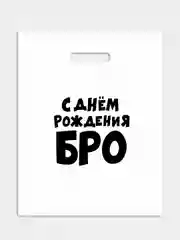 Пакет подарочный, 31 х 40 см, с надписями-приколами, полиэтиленовый, на день рождения