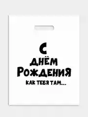 Пакет подарочный, 31 х 40 см, с надписями-приколами, полиэтиленовый, на день рождения