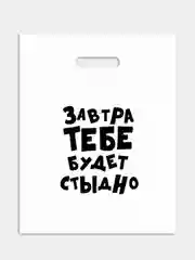 Пакет подарочный, 31 х 40 см, с надписями-приколами, полиэтиленовый, на день рождения