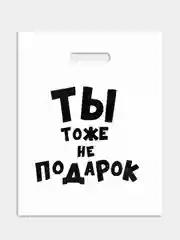 Пакет подарочный, 31 х 40 см, с надписями-приколами, полиэтиленовый, на день рождения