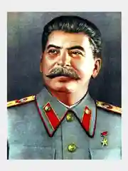 Белый алмазная мозаика 30х40 см "Сталин" без подрамника