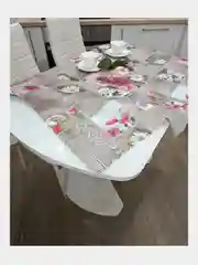 Ледяной скатерть клеенка на стол на тканевой основе