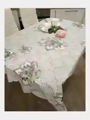 Серебряный скатерть клеенка на стол на тканевой основе