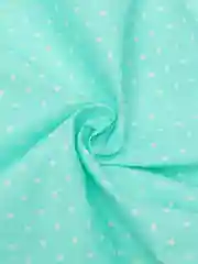 Ткань для шитья и рукоделия, хлопок, поплин, горох, мята, зеленый