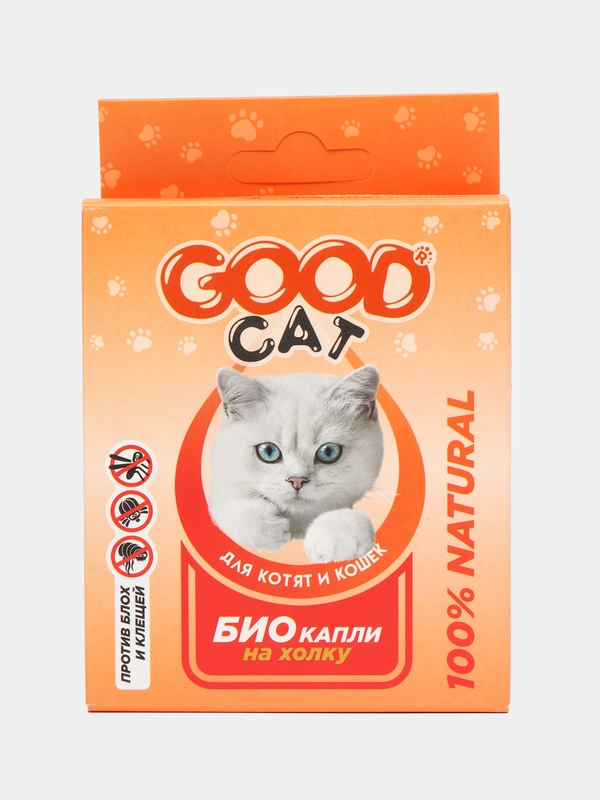 Капли на холку от блох и клещей для кошек и собак  Good DOG & CAT