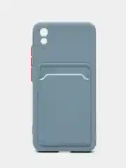 Синий меланж чехол для Xiaomi Redmi 7A Сяоми Редми 7А с карманом для карт