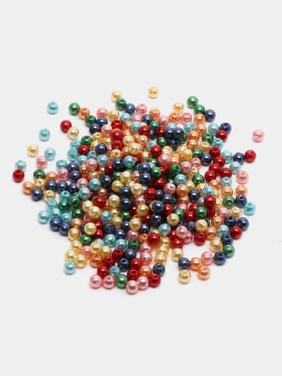 Серый бусины жемчужные, акриловые, разные цвета, 4 мм, 100 г