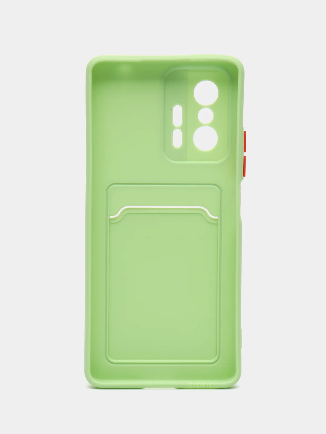 Красный чехол для Xiaomi 11T / 11T Pro / Сяоми 11Т / 11Т Про, с карманом для карт