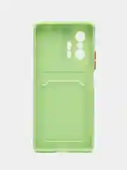 Красный чехол для Xiaomi 11T / 11T Pro / Сяоми 11Т / 11Т Про, с карманом для карт