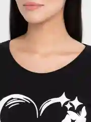 Черный женская футболка