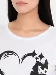 Белый женская футболка