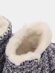 Лавандовый чуни-тапочки домашние утепленные Soft Slippers "Вязанка" на подошве ЭВА