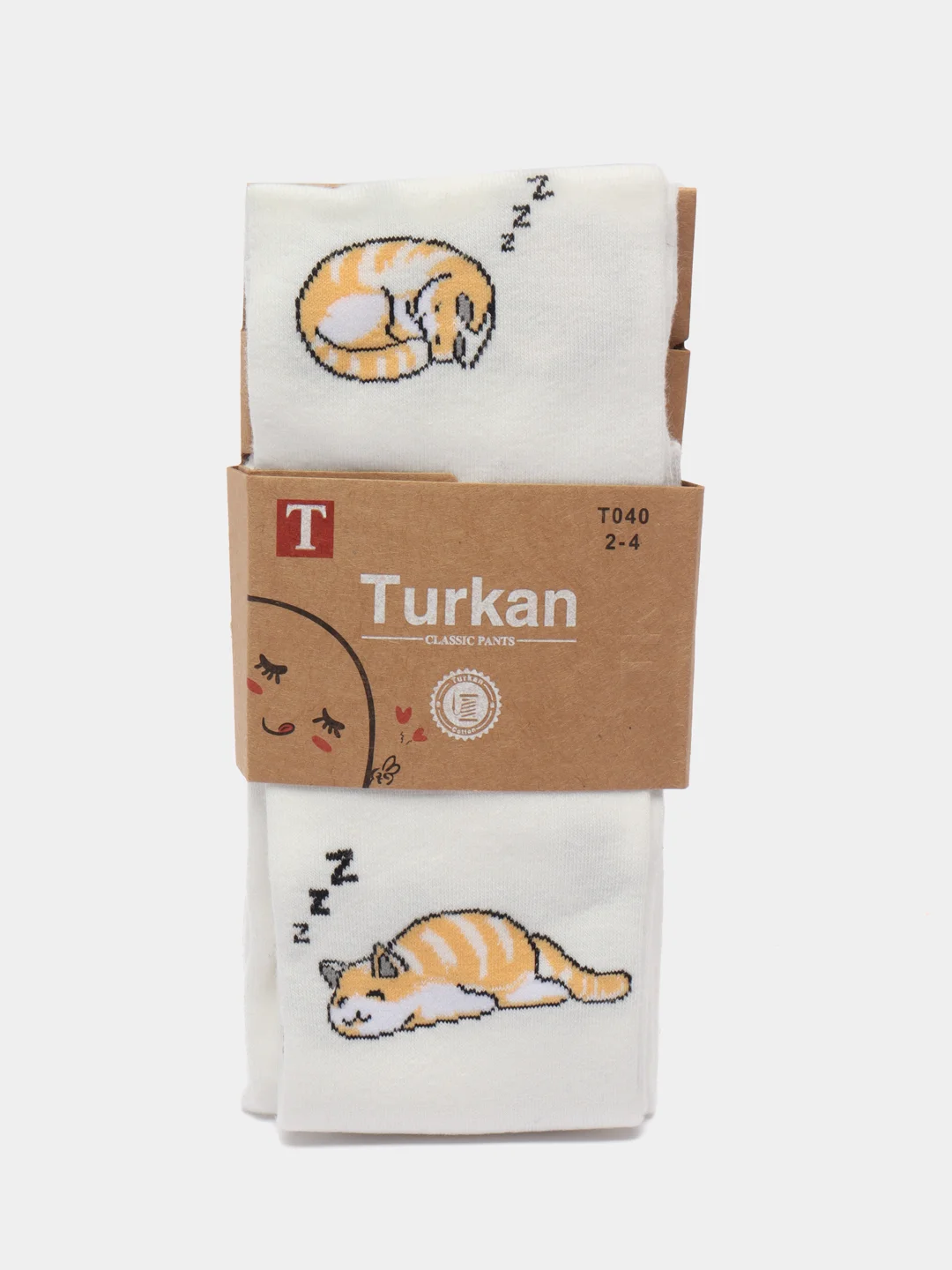 Белый детские колготки Turkan, хлопковые