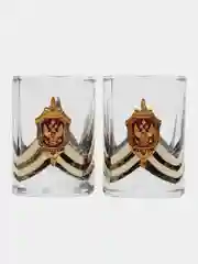 Белый стопка подарочная 2 шт, набор рюмок