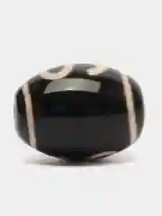 Бусина Дзи Денежный Крючок Черный Агат