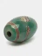 Зеленый бусина Дзи Дракон Агат