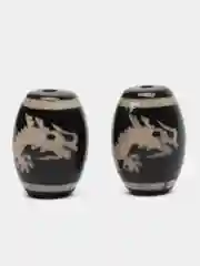 Зеленый бусина Дзи Дракон Агат