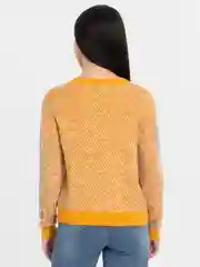Желтый свитер женский укороченный теплый
