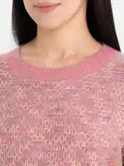 Зеленый свитер женский укороченный теплый