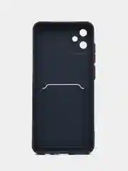 Морской силиконовый чехол Samsung Galaxy A05 (Самсунг Галакси А05) с карманом для карт, прозрачный