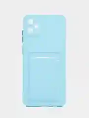 Ледяной силиконовый чехол Samsung Galaxy A05 (Самсунг Галакси А05) с карманом для карт, прозрачный