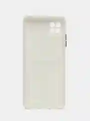 Белый чехол Samsung Galaxy A22 5G A22S Самсунг Галакси А22 с карманом для карт прозрачный