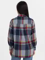Синий меланж рубашка  женская