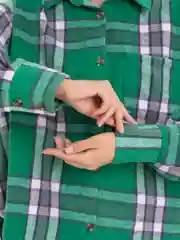 Зеленый рубашка  женская