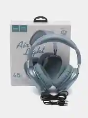 Голубой беспроводные накладные наушники Hoco W35 Air Wireless Headphones, полноразмерные