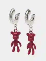 Серьги бублики с мишками, с надписью "Love", kaws, bearbrick