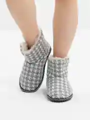 Чуни-тапочки домашние утепленные Soft Slippers "Вязанка" на подошве ЭВА