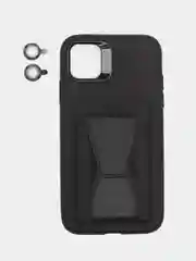 Черный чехол для iPhone 11, 13, 14, 15, Pro, Max, чехол на айфон c защитными линзами для камеры
