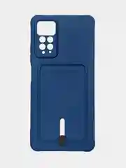 Индиго чехол Xiaomi Redmi Note 11 Pro / Note 12 Pro, Редми Нот 11 про с карманом для карты