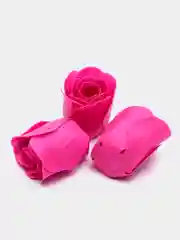 Фиолетовый подарочный набор из мыльных роз в металлической коробочке "Сердце" с бантом