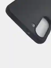 Угольный чехол силиконовый на Samsung Galaxy S23 (Самсунг Галакси С23), цвет черный