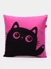 Фуксия подушка декоративная MEOW SPIDER 35х35