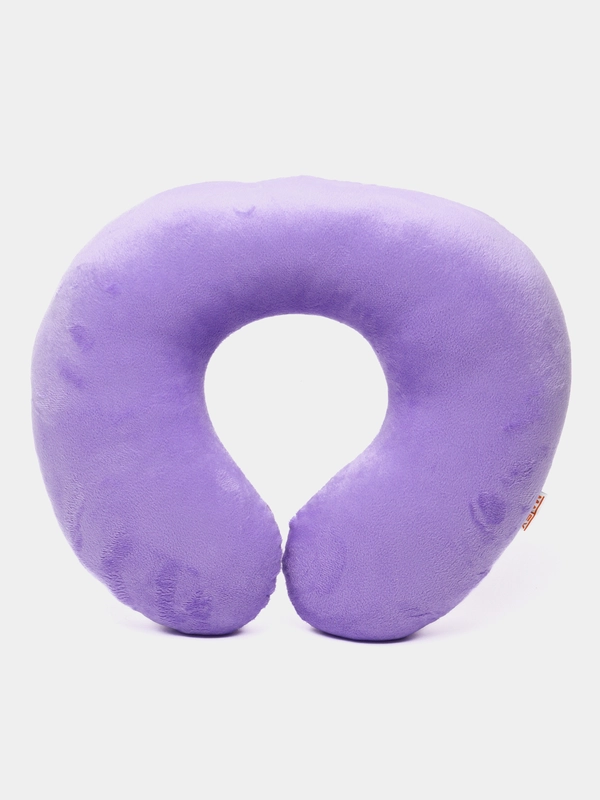 Подушка дорожная MATEX "BAGEL",  для поддержки головы и шеи, мех, 37 х 35 х 9 см