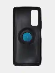 Черный чехол Huawei P Smart 2021 / Хуавей П Смарт 2021 силиконовый iFace магнитный с кольцом