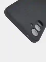Черный чехол для Samsung Galaxy A35 / Самсунг Галакси А35, силиконовый, под карбон