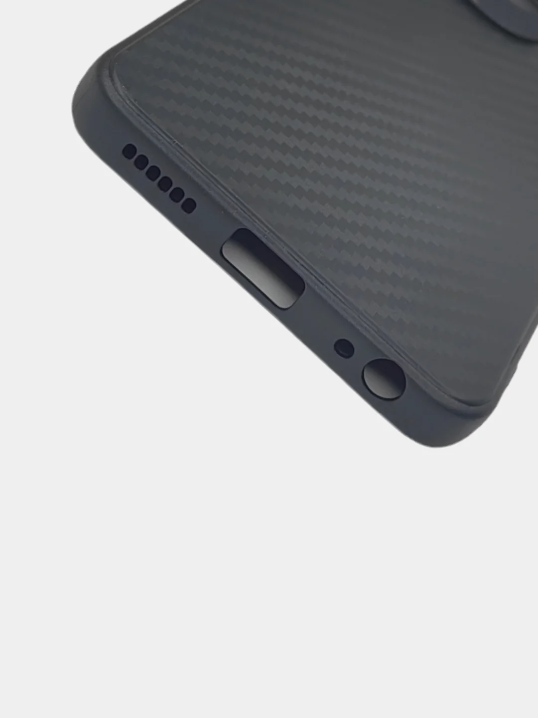 Черный чехол для Tecno Spark 10 / 10C, Техно Спарк 10 / 10С, силиконовый, под карбон