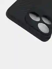 Черный чехол для Tecno Spark 10 / 10C, Техно Спарк 10 / 10С, силиконовый, под карбон