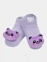 Сиреневый носочки для новорожденных с игрушкой