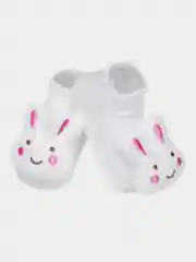 Белый носочки для новорожденных с игрушкой