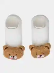 Коричневый носочки для новорожденных с игрушкой